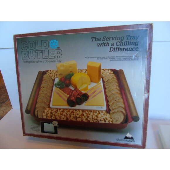Vintage 1981 Cold Butler Refrigerating Hors d 'Oeuvres Tray Glacierware Franco - Picture 1 of 9